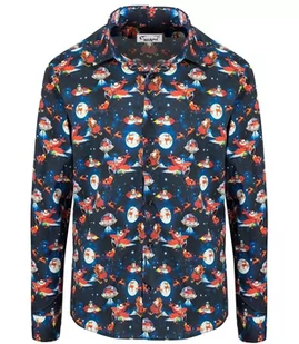 Męska koszula w MIKOŁAJE slim fit dopasowana-43/44 - Koszule męskie - miniaturka - grafika 1