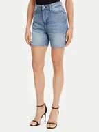 Spodnie sportowe damskie - Guess Szorty jeansowe W5GD47 D5B94 Niebieski Regular Fit - miniaturka - grafika 1