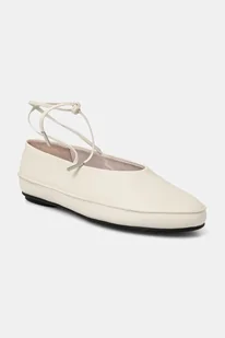 Calvin Klein baleriny skórzane BALLERINA MARY JANE STRAP LTH kolor beżowy HW0HW02656 - Baleriny - miniaturka - grafika 1
