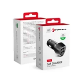 Ładowarki samochodowe - Forcell Carbon Ładowarka Samochodowa Usb Qc 3.0 18w + Usb Qc 3.0 18w Cc50-2a36w Czarny (Total 36w) - miniaturka - grafika 1