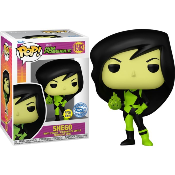 Funko POP Kim Possible 1582 Shego GLOW Special Edition
