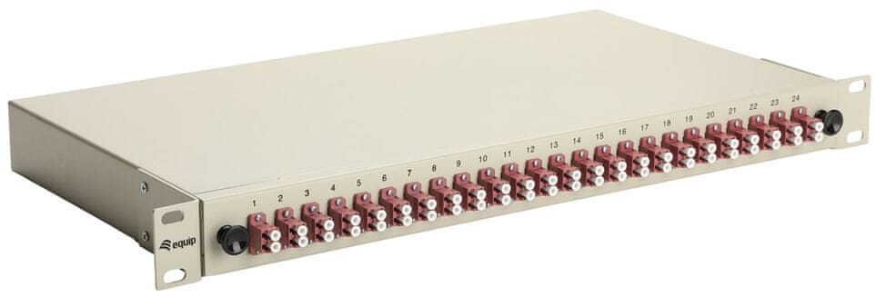 Equip Skrzynka światłowodowa 24-Port LC-Duplex OM4 1U kompletny szary 337215