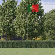 Flagi i akcesoria - Lumarko Flaga Portugalii z masztem, 6,23 m, aluminium - miniaturka - grafika 1