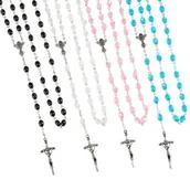 Pamiątka Pierwszej Komunii Świętej - Różaniec - Pierwsza Komunia Święta - 8 mm - plastik - miniaturka - grafika 1