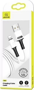 USAMS Kabel U52 lightning 2A Fast Charge 1m biały/ - Kable USB - miniaturka - grafika 1