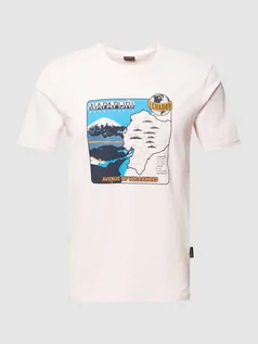Koszulki męskie - T-shirt z nadrukiem z logo model ‘S-SANGAY’ - grafika 1