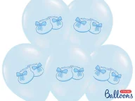 Baby shower i roczek - PartyDeco Balony 30cm Bucik Pastel Baby Blue 6 szt. SB14P-225-011-6 - miniaturka - grafika 1