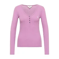 Koszule damskie - Lee Damska koszula z długim rękawem z henley Shirt, pansy, rozmiar XL - miniaturka - grafika 1