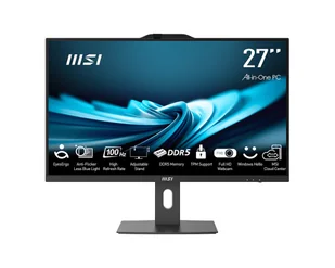 MSI AIO PRO AP272P 14M-867XEU i5-14400 27" IPS LED FHD Non-Touch Anti-Glare 16GB SSD512GB M.2 AX211 WiFi 6E NoOS Black - Zestawy komputerowe - miniaturka - grafika 1