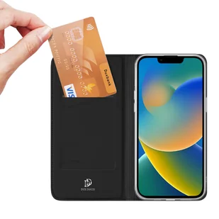 Dux Ducis Skin Pro kabura etui pokrowiec z klapką iPhone 14 Max czarny - Etui i futerały do telefonów - miniaturka - grafika 2