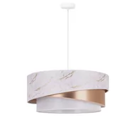 Lampy sufitowe - Żyrandol na lince KOBO 1xE27/15W/230V biały/różowe złoto - miniaturka - grafika 1
