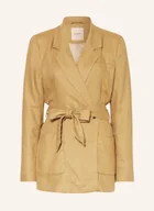 Marynarki i żakiety damskie - Rouge Vila Blezer Visandra Z Lnem gruen - miniaturka - grafika 1