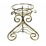 Kwietniki - Kwietnik metalowy 43 cm złota patyna - miniaturka - grafika 1