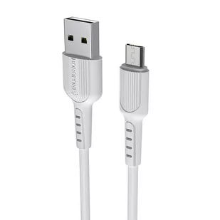 Kabel Micro USB 1m 2A Borofone Easy BX16 biały - Kable USB - miniaturka - grafika 1