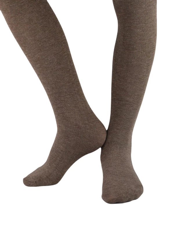 Rajstopy super soft brązowy melanż 128-134 cm