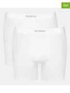 Majtki męskie - Sloggi Bokserki (2 pary) "Ever Ease" w kolorze białym - miniaturka - grafika 1