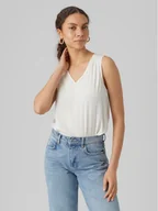 Bluzki damskie - Vero Moda Bluzka Brit 10286648 Biały Loose Fit - miniaturka - grafika 1