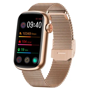 Garett Wave RT Złoty-stalowy - Smartwatch - miniaturka - grafika 1