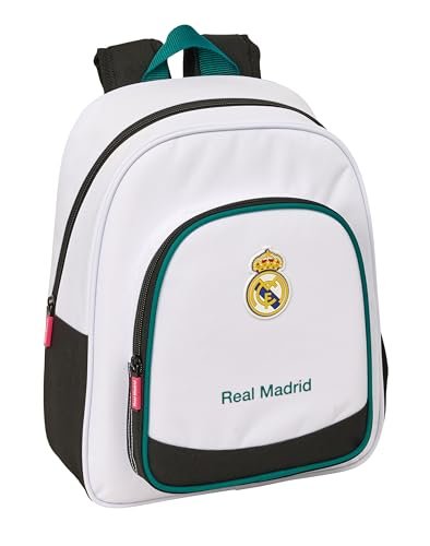 REAL MADRID EQUIPATION 26/27 - Plecak dziecięcy Safta dla dzieci w różnym wieku, wygodny i wszechstronny, jakość i wytrzymałość, 28 x 10 x 34 mm