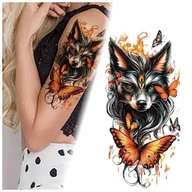 Zabawki kreatywne - TATUAŻ LIS OGNISTY MOTYL KOLOROWY ZMYWALNY TYMCZASOWY WODNY - miniaturka - grafika 1