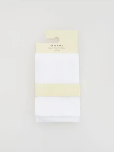 Reserved - Wzorzyste rajstopy z mikrofibry - biały - Rajstopy - miniaturka - grafika 1