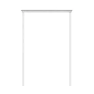 Akcesoria do drzwi - Korona dekoracyjna do ościeżnicy stałej z opaską do drzwi dwuskrzydłowych 70 + 50 Biała Voster 5901700190228 - miniaturka - grafika 1