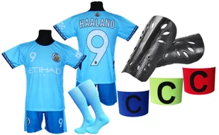 HAALAND komplet sportowy strój piłkarski Manchester City dla dzieci + dodatki - Piłka nożna - miniaturka - grafika 1