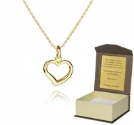 Biżuteria dla dzieci - ! 925 ZŁOTY ŁAŃCUSZEK 40CM SERCE DEDYKACJA A4Z74 - miniaturka - grafika 1