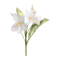 Sztuczne kwiaty - Bukiet Cymbidium 32cm BU960 W01 sztuczny bukiecik biały - miniaturka - grafika 1