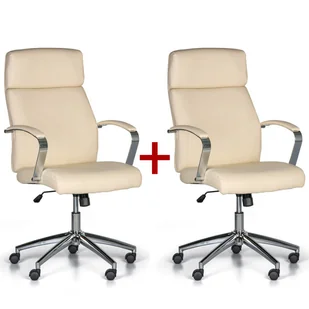 Fotel biurowy, krzesło biurowe B2B Partner Krzesło biurowe HOLT 1+1 GRATIS, beżowe 907016 - Fotele i krzesła biurowe - miniaturka - grafika 1