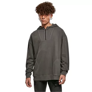 Urban Classics Męska bluza z kapturem Overdyed Camp Hoody, bluza z kapturem dla mężczyzn z zamkiem błyskawicznym na kołnierzu, dostępna w 2 kolorach, rozmiary S-5XL, Blackbird, 3XL - Bluzy męskie - miniaturka - grafika 1