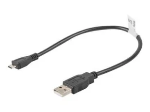 LANBERG LANBERG Kabel USB 2.0 micro AM-MBM5P 0.3M czarny (CA-USBM-10CC-0003-BK) - Kable USB - miniaturka - grafika 4