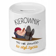 Skarbonki - SKARBONKA DLA KIEROWNIKA KIEROWNIK TO STYL ŻYCIA z Nadrukiem ze Zdjęciem - miniaturka - grafika 1
