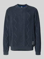 Swetry męskie - Sweter z dzianiny o kroju regular fit z czystej bawełny model ‘PERRY’ - miniaturka - grafika 1