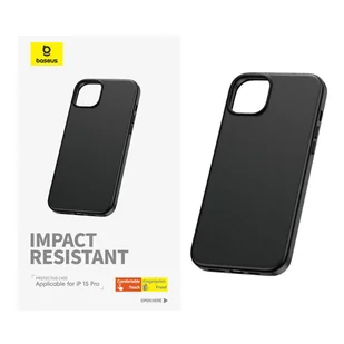 Etui na telefon iPhone15 Pro Baseus Fauxther Series (Czarny) - Etui i futerały do telefonów - miniaturka - grafika 3