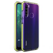 Etui i futerały do telefonów - Spring Case pokrowiec żelowe etui z kolorową ramką do Xiaomi Redmi Note 8T żółty - miniaturka - grafika 1