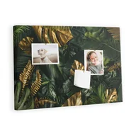 Tablice i flipcharty - Kolorowy Organizer - Tablica Korkowa z Pinezkami - Liście dżungla 60x40 cm - miniaturka - grafika 1