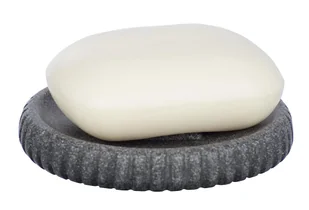 Wenko Nowoczesna mydelniczka Cantaloup ciemnoszara tekstura imitująca antracyt wykonana z plastiku wymiary 10.5x1.5 cm marka B07C5BGPGC - Mydelniczki i dozowniki mydła - miniaturka - grafika 1