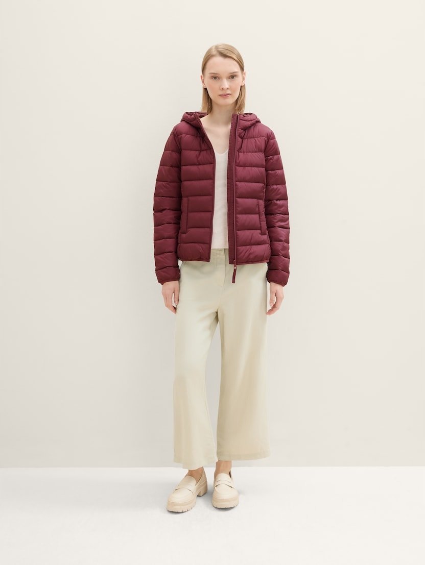 KURTKA DAMSKA TOM TAILOR LIGHTWEIGHT PUFFER DEEP WINE RED XS