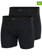 Majtki męskie - adidas Bokserki (2 pary) w kolorze czarnym - miniaturka - grafika 1