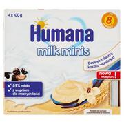 Desery dla dzieci - Humana Deserek mleczny kaszka waniliowa po 8 miesiącu Milk Minis 4 x 100 g - miniaturka - grafika 1