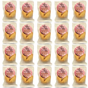 D&D FUN COOKIES / Ciasteczko z wróżbą z naklejką okrągłą RED  "Urodzinowe ciasteczko" 20 sztuk 120g - Desery dla dzieci - miniaturka - grafika 1