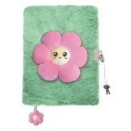 Szkolne artykuły papiernicze - St. Majewski Pamiętnik A5 Włochacz z kłódką 3D My Little Rriend Pink Flower 96 kartek - miniaturka - grafika 1