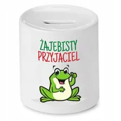 Skarbonki - SKARBONKA DLA PRZYJACIELA ŻAJEBISTY PRZYJACIEL z Nadrukiem ze Zdjęciem - miniaturka - grafika 1