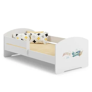 Łóżko dziecięce LUK z barierką 140x70 Samolot - Łóżka dla dzieci i młodzieży - miniaturka - grafika 1