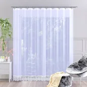 Firany - Firanka woal gotowa z gipiurą 150x250 cm biała - miniaturka - grafika 1