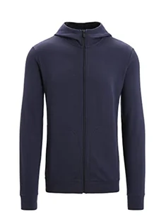 Icebreaker Bluza Męska Central Classic Z Długim Rękawem I Zamkiem Błyskawicznym - Bluza Z Wełny Merynosów, Bluza Z Zamkiem Błyskawicznym, Bluza Do Biegania, Midnight Navy, XL - Bluzy męskie - miniaturka - grafika 1