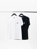 Koszulki męskie - Zestaw KOSZULEK T-SHIRT MĘSKI 2 SZT BAWEŁNIANE Lucky Dice CZARNY BIAŁY XL - miniaturka - grafika 1