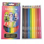 Kredki, ołówki, pastele i pisaki - Kredki Ołówkowe Jumbo 10 Kolorów Rainbow High Astra - miniaturka - grafika 1