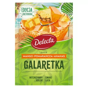 Delecta Galaretka smak mango, pomarańcz i ananas 50 g - Galaretki - miniaturka - grafika 1
